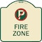 Signmission Fire Zone No Parking Symbol Heavy-Gauge Aluminum Architectural Sign, 18" x 18", TG-1818-23972 A-DES-TG-1818-23972 - alternate 1